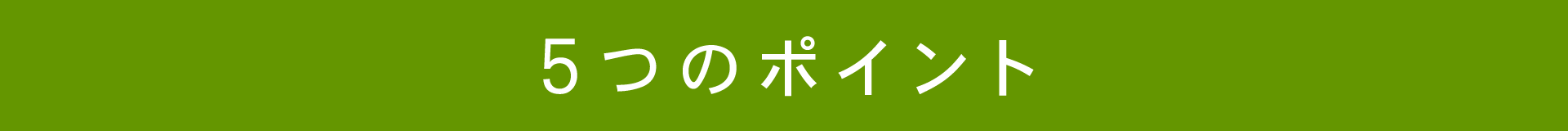 5つのポイント
